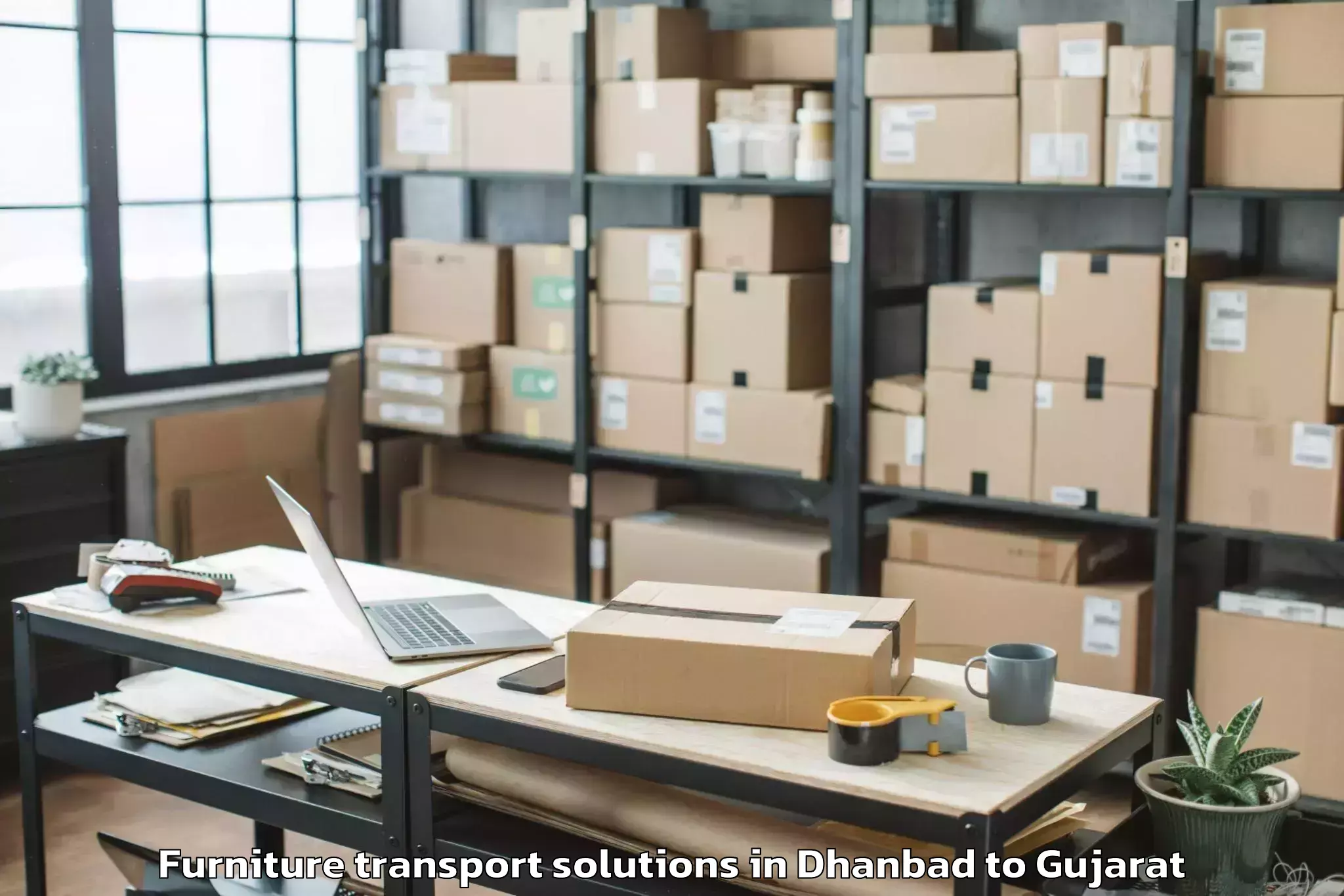 Reliable Dhanbad to Bharuch Furniture Transport Solutions